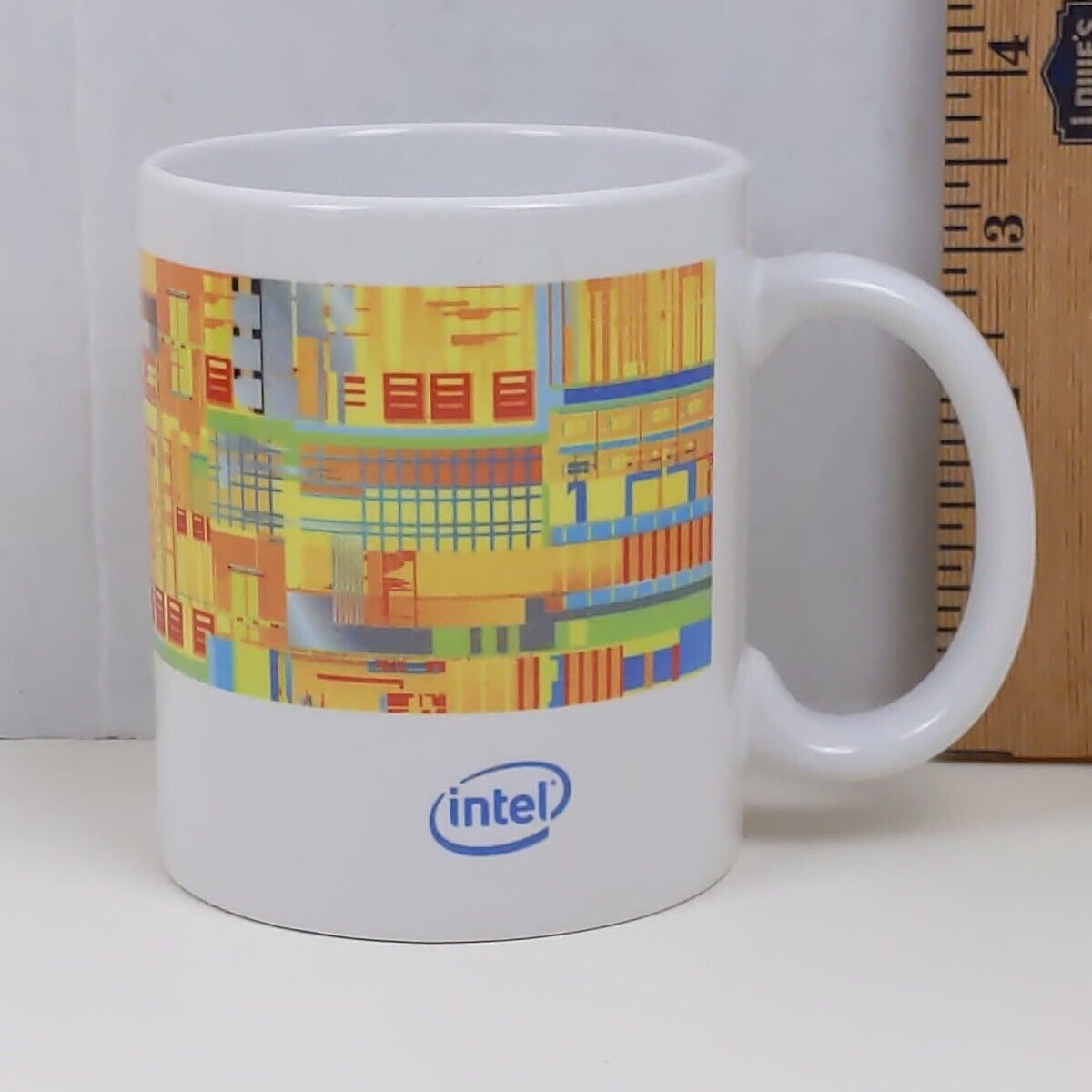 Vintage Intel Computer Mug Coffee Microprocessor CPU Technology Silicon Valley