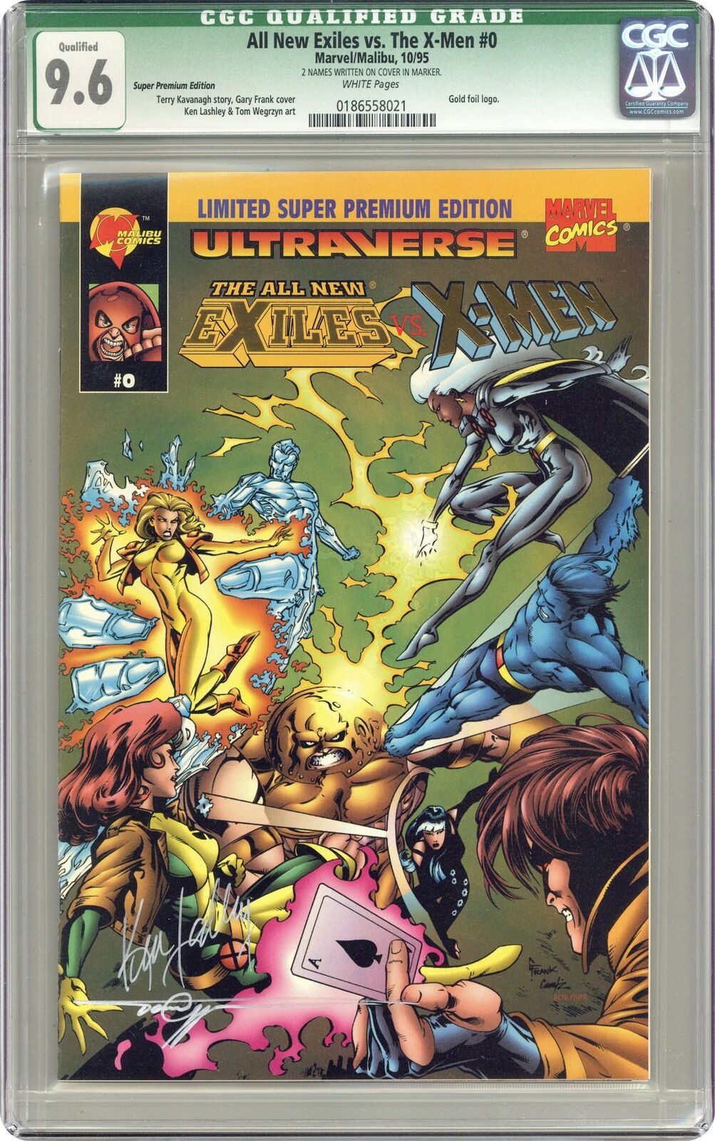 All New Exiles vs. X-Men #0GOLDSIGNED CGC 9.6 QUALIFIED 1995 0186558021