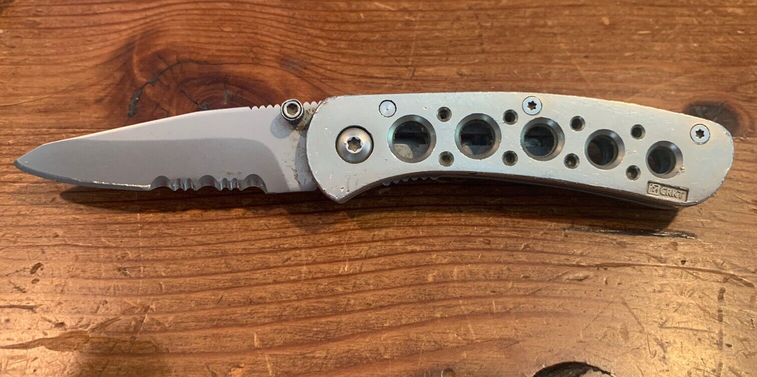 Discontinued CRKT MT. SHASTA 6611N Combination Blade Liner Lock Knife