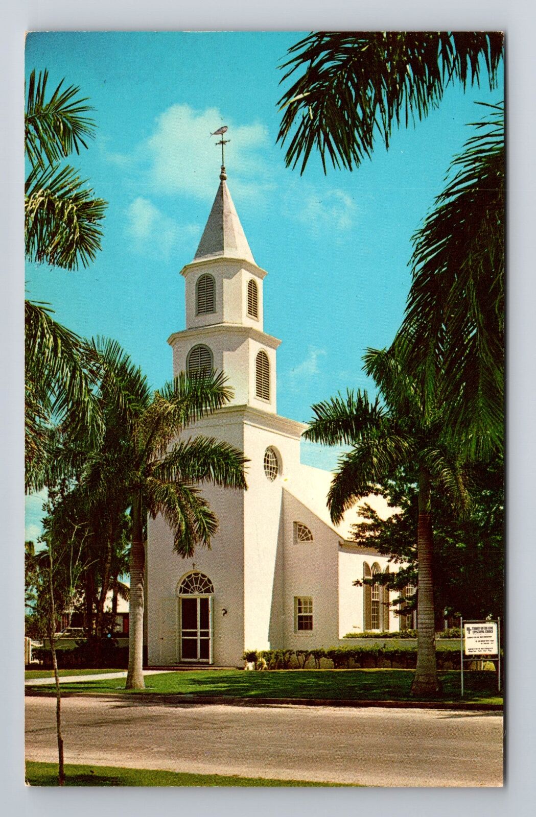 Naples FL-Florida, Trinity-By-The-Cove Episcopal Church, Vintage Postcard
