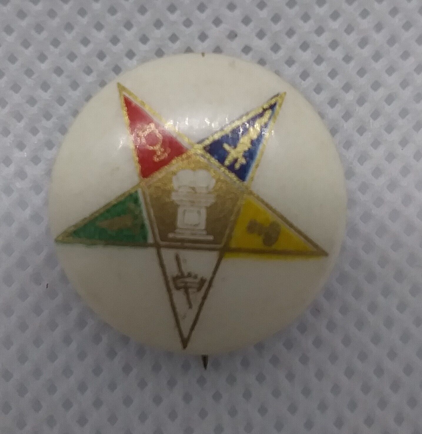 Vintage 1930's Grand Chapter Order of the Eastern Star Miniature Pinback