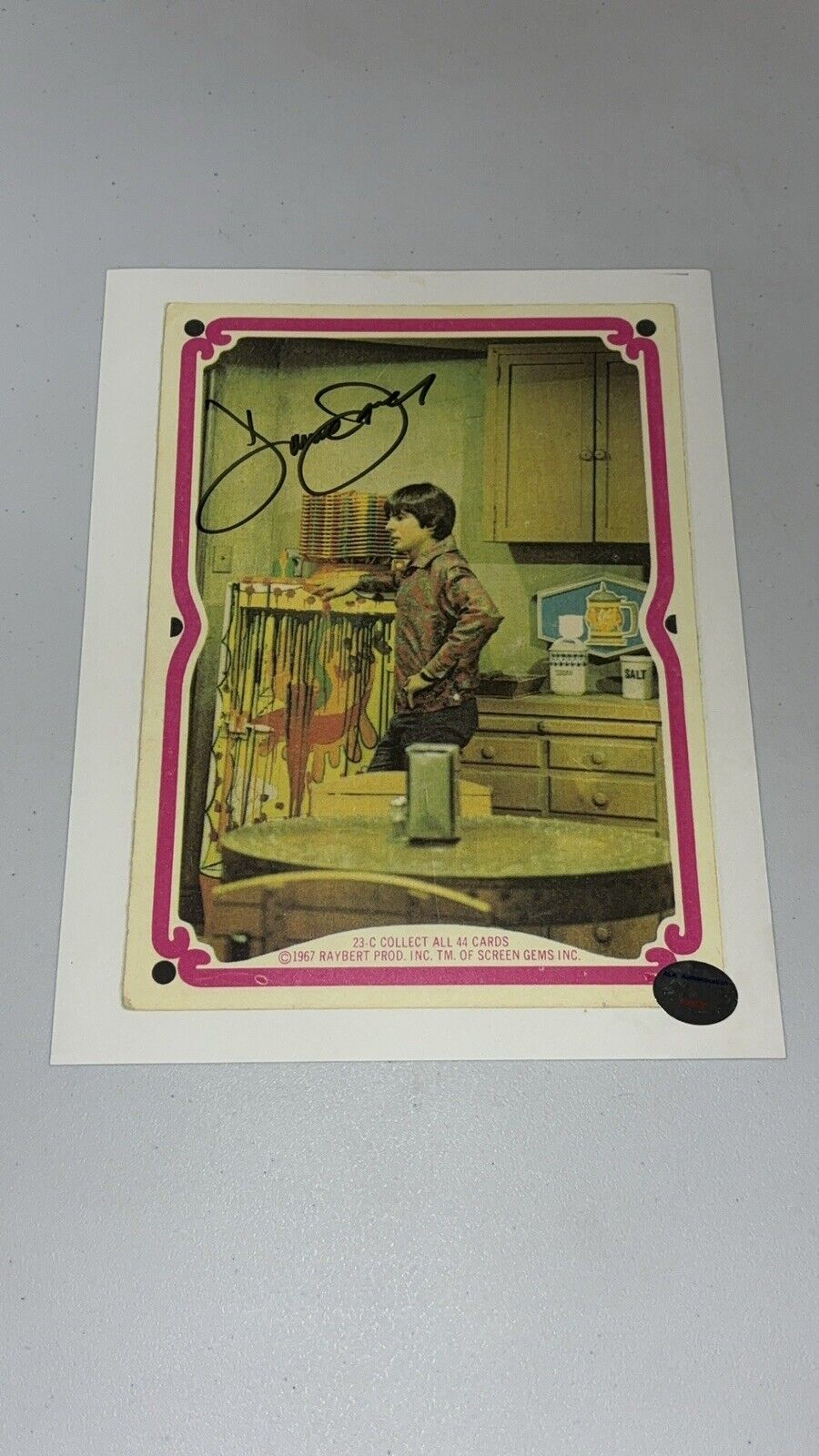 1967 Raybert The Monkees #23C Davy Jones with Autograph Signed Photo Card w/ COA