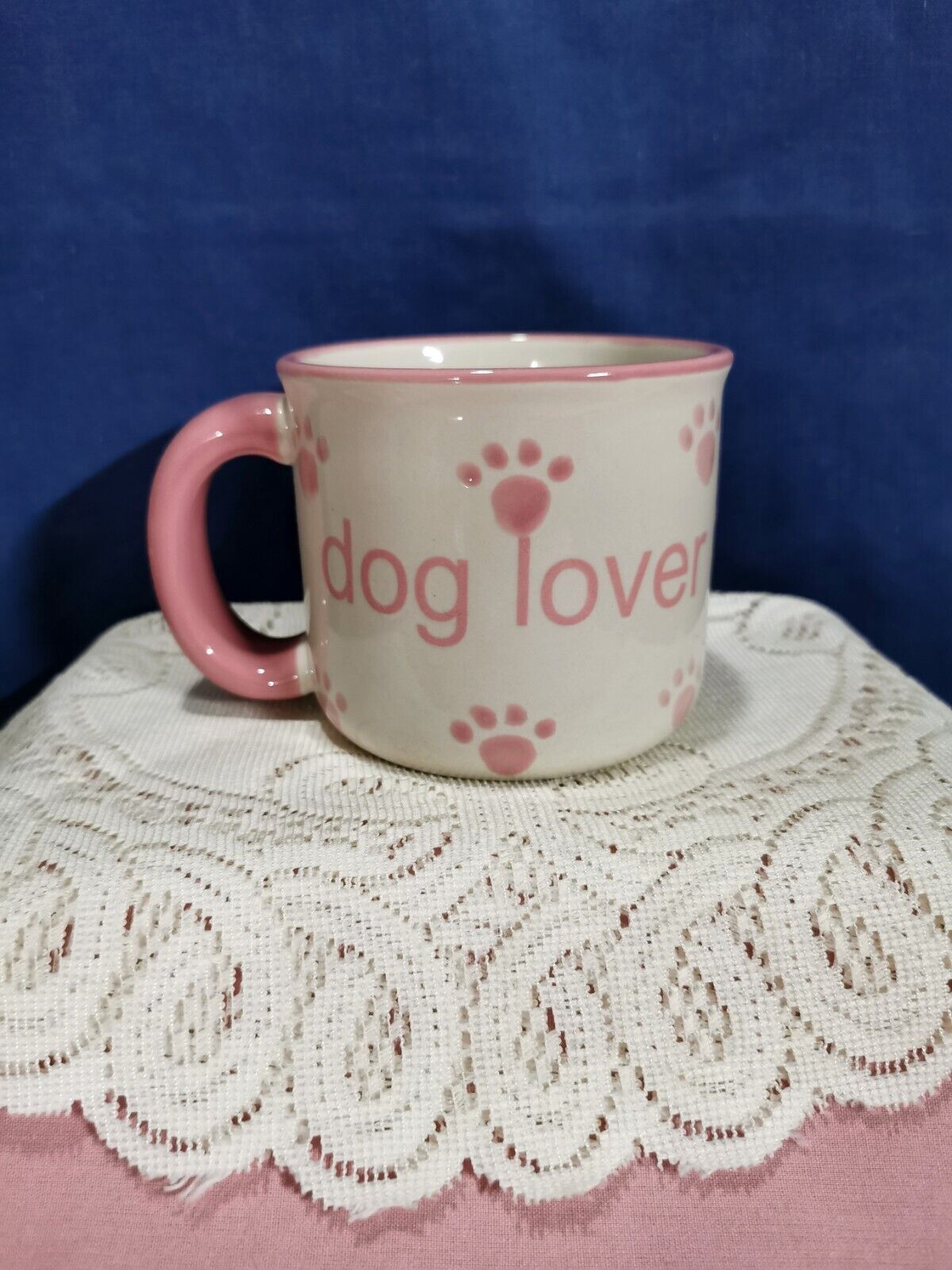 Petrageous Designs Dog Lover Mug Pink Puppy Prints 🐾 Large Coffee Cup 14oz  