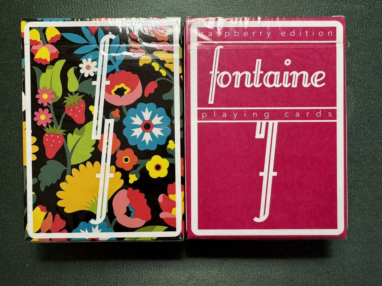 2 Decks Of Fontaine Playing Cards 1 Dabs Myla Ed. & 1 Raspberry Edition