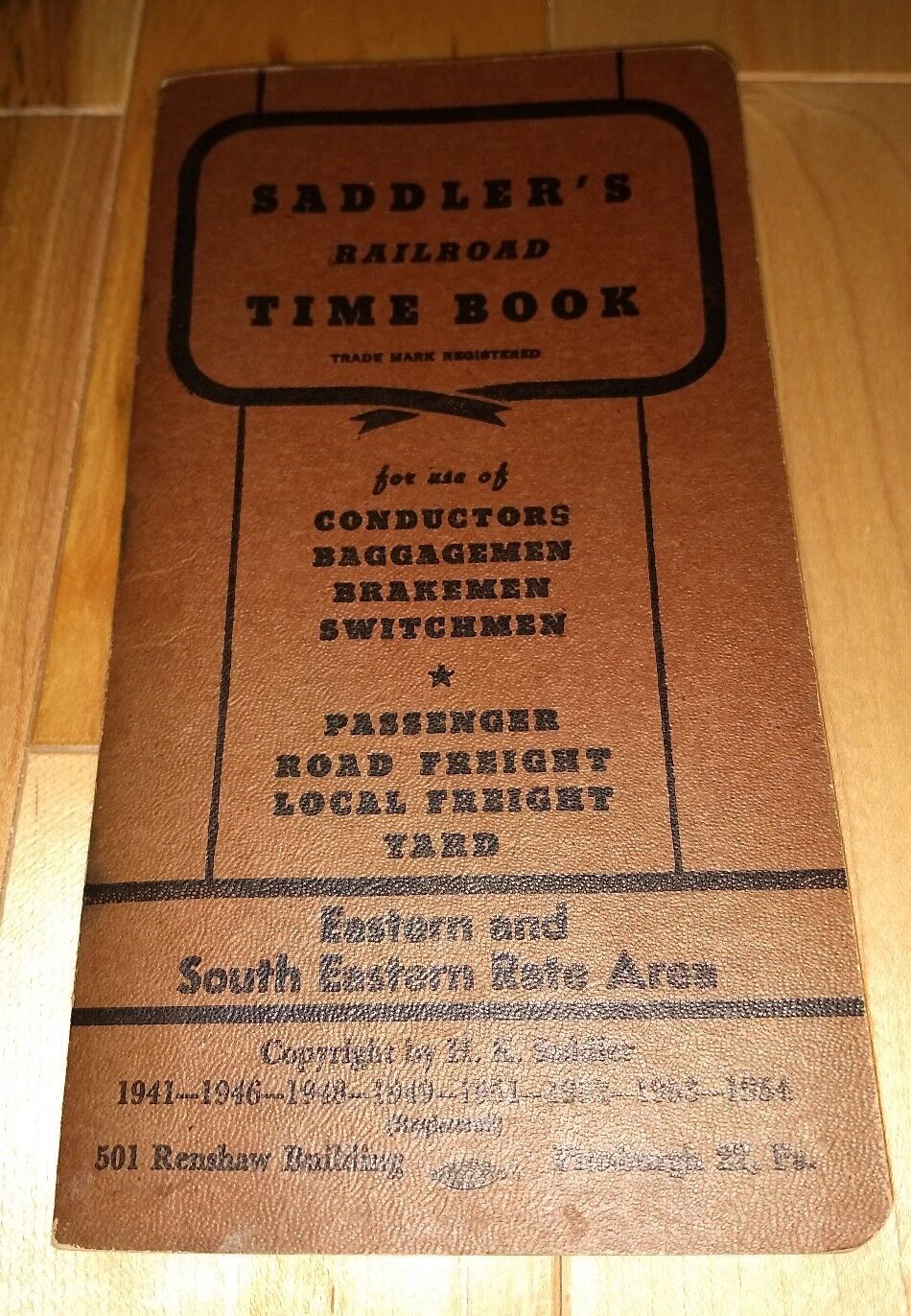 Saddlers Railroad Timebook's Timetable 1954 Edition All-American Railroads