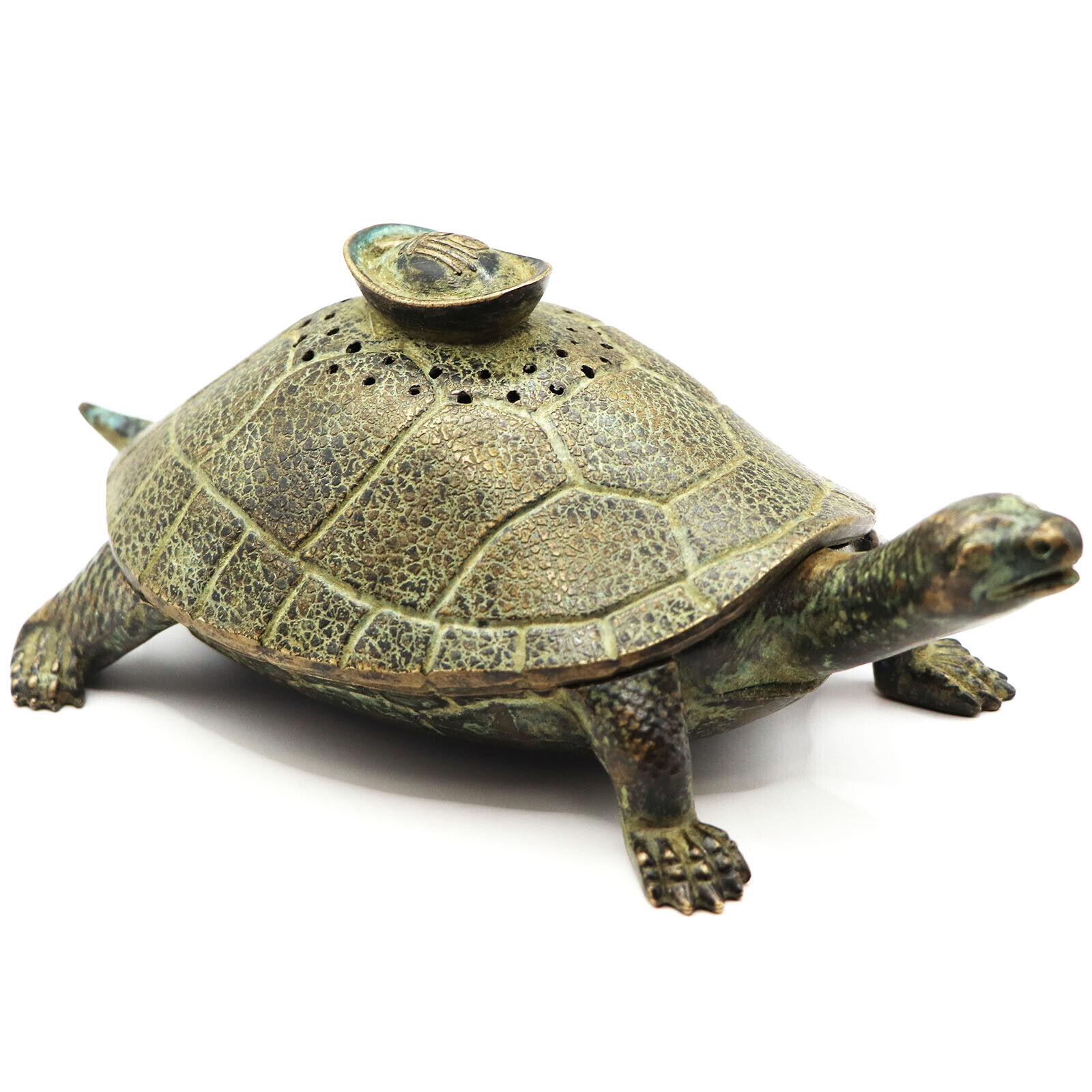 Old Chinese Bronze Longlife Tortoises Incense Burner Censer Collect “福如东海，寿比南山”