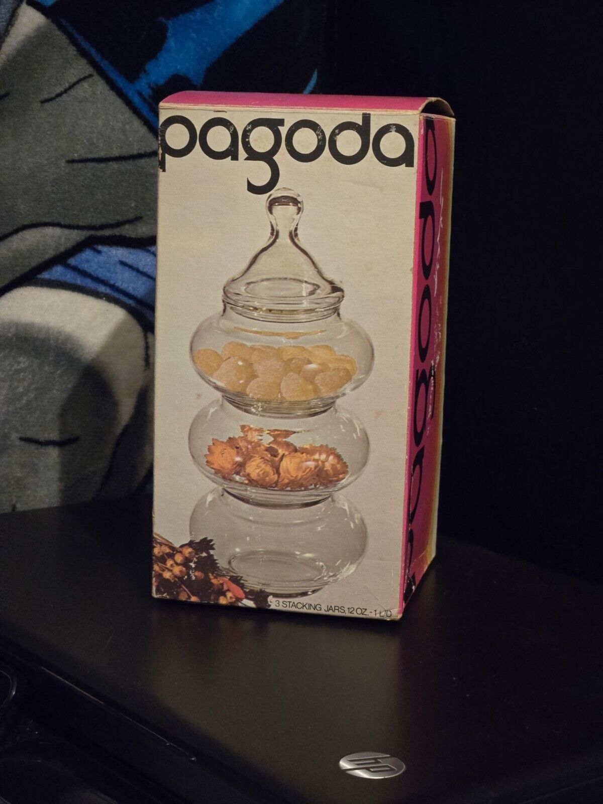 Vintage 1970’s Pagoda Anchor Hocking –Stacking Apothecary Jars 