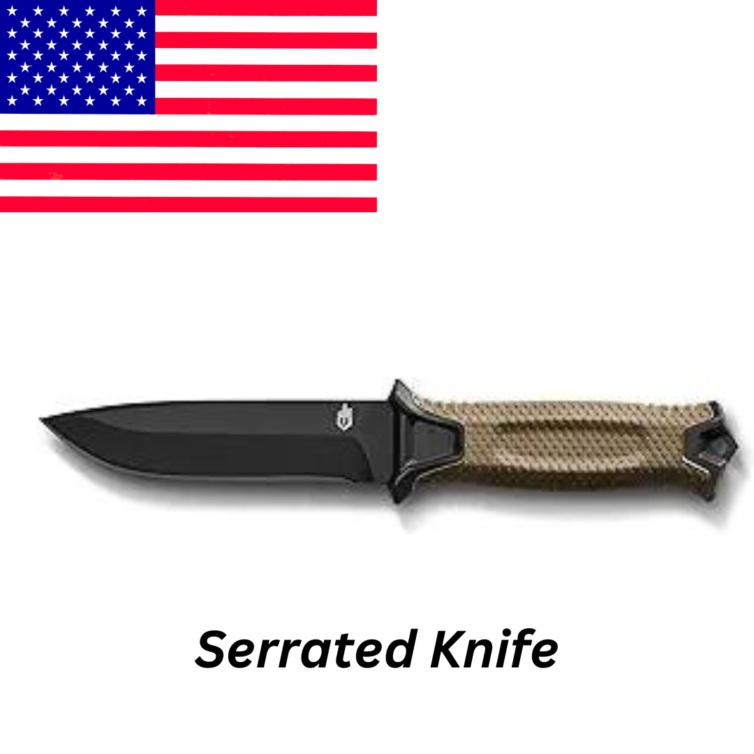 Gerber Gear Strongarm - Fixed Blade Tactical Knife serrated Edge - Coyote Brown