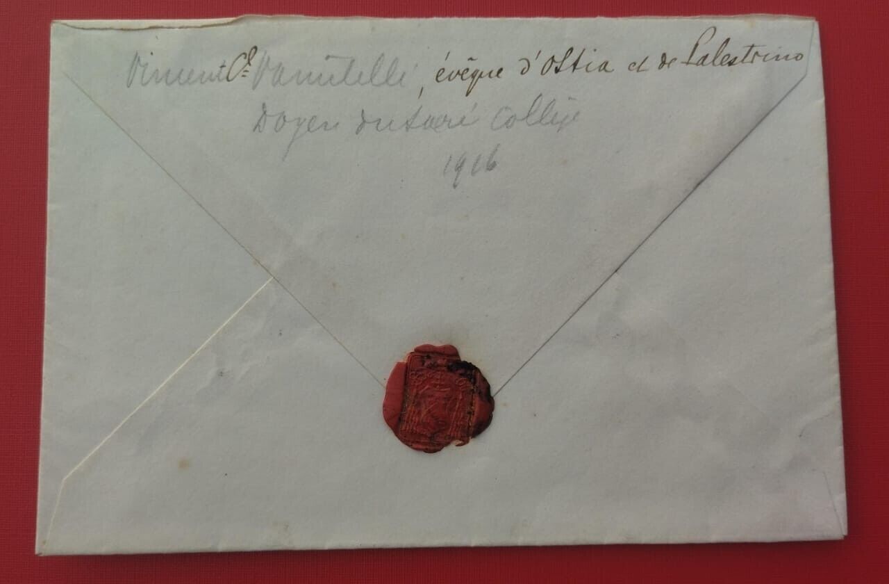 Historical Royal Letter with Wax Seal from Évêque de St Albans to King Albert I