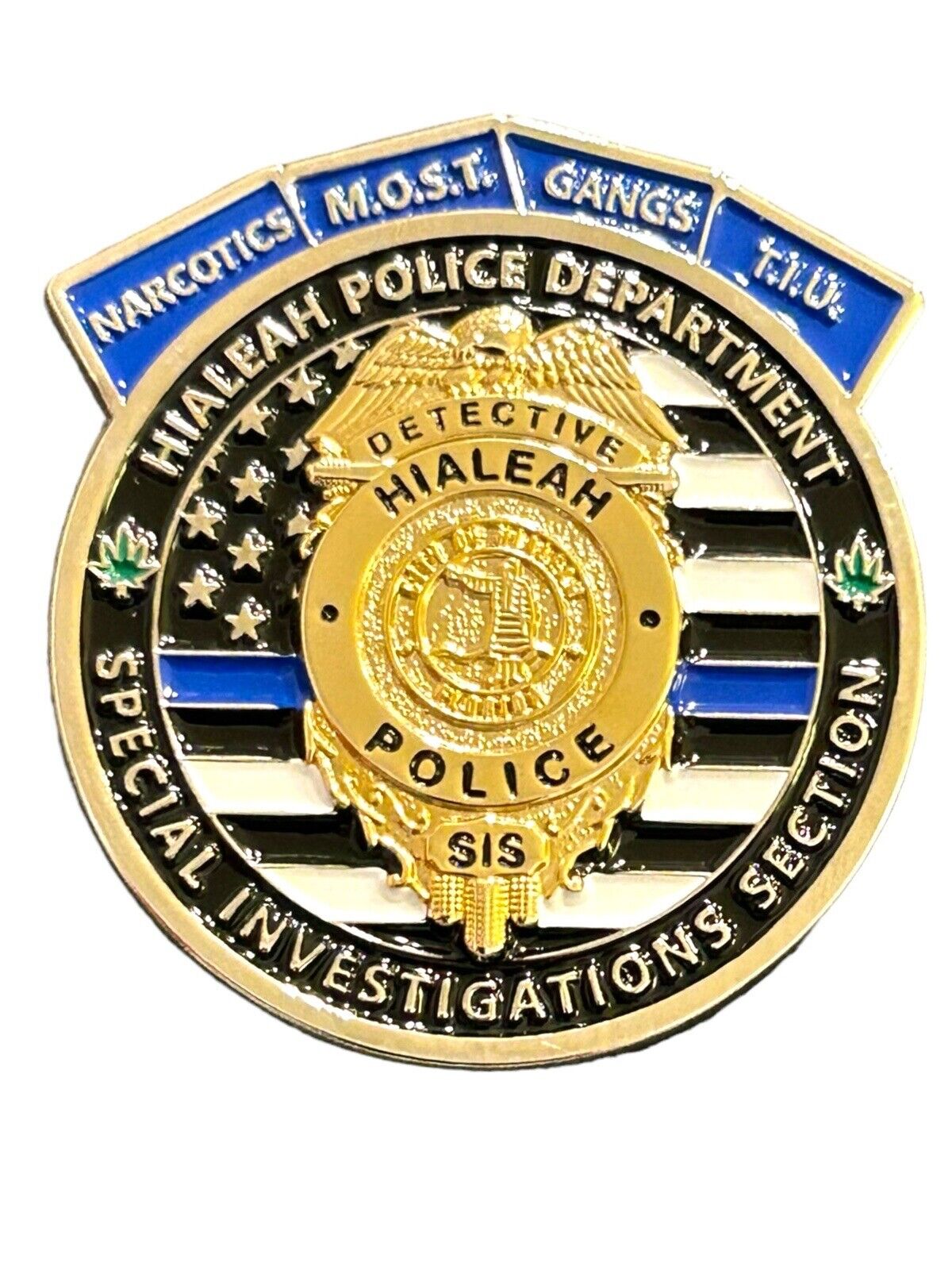 Hialeah Police Department (Florida) Special Investigations Challenge Coin HPD 3N