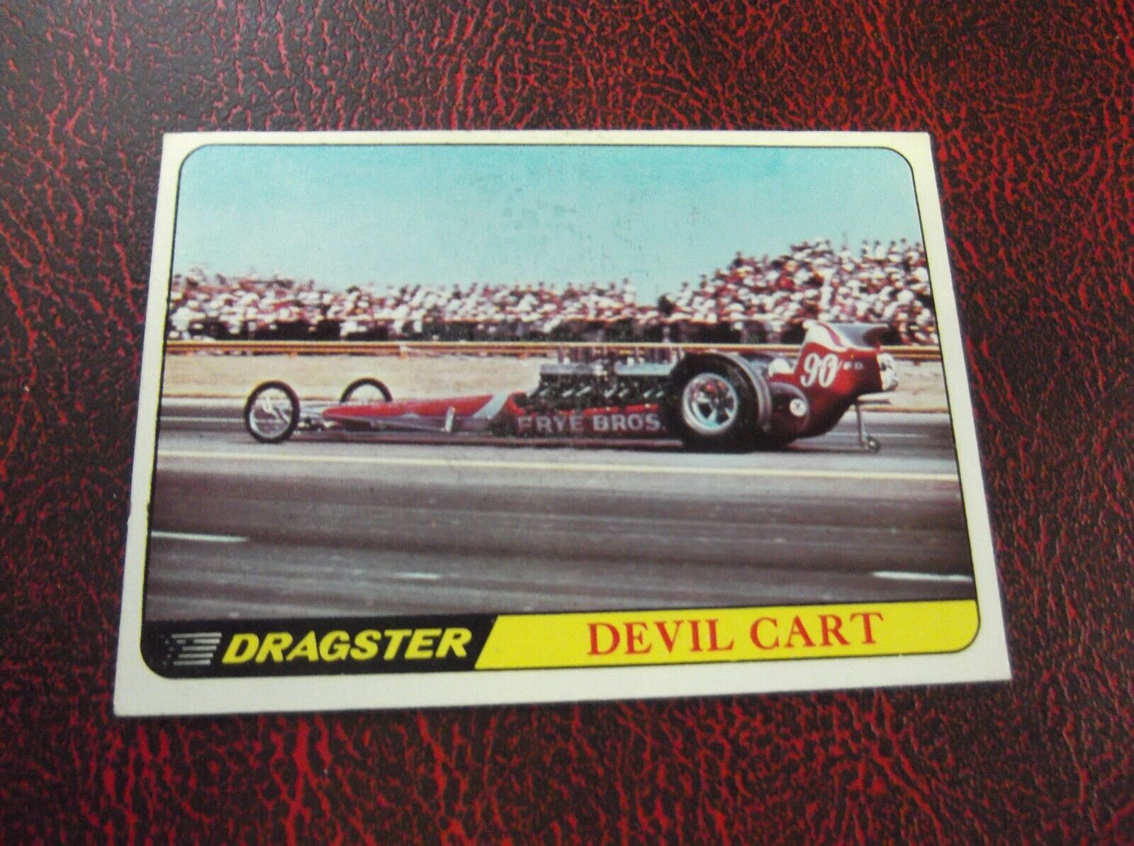 1968 Topps Hot Rods #49 Dragster Devil Cart TRADING CARD NM/MT