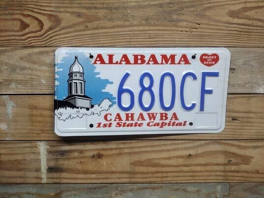 Alabama  Expired 2009 Cahawba 1st State Capital License Plates 680CF