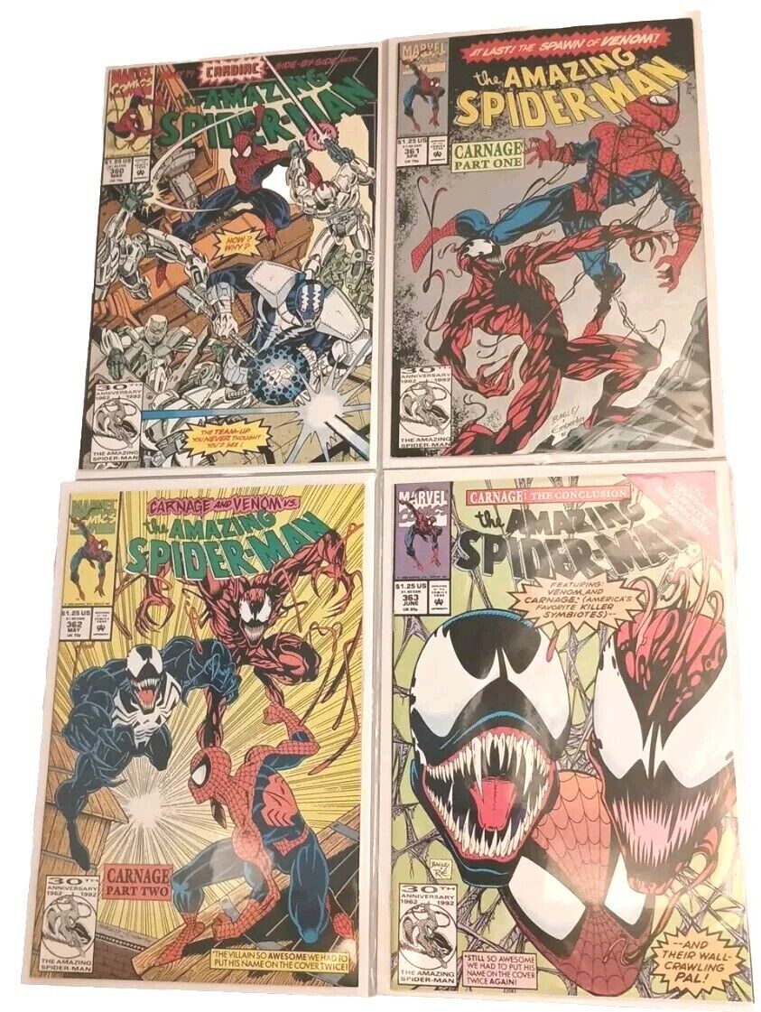 The Amazing Spider-Man (Issue 360,361,362 and 363  Four Issue Lot Good Condition