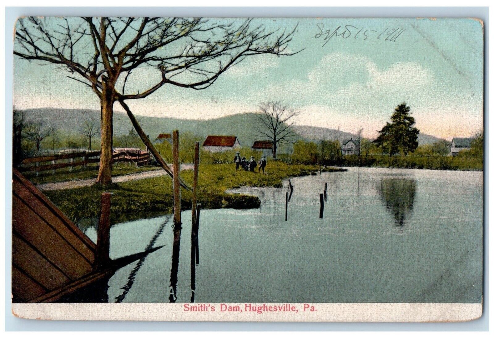 c1910s View Of Smith's Dam Hughesville Pennsylvania PA Unposted Antique Postcard