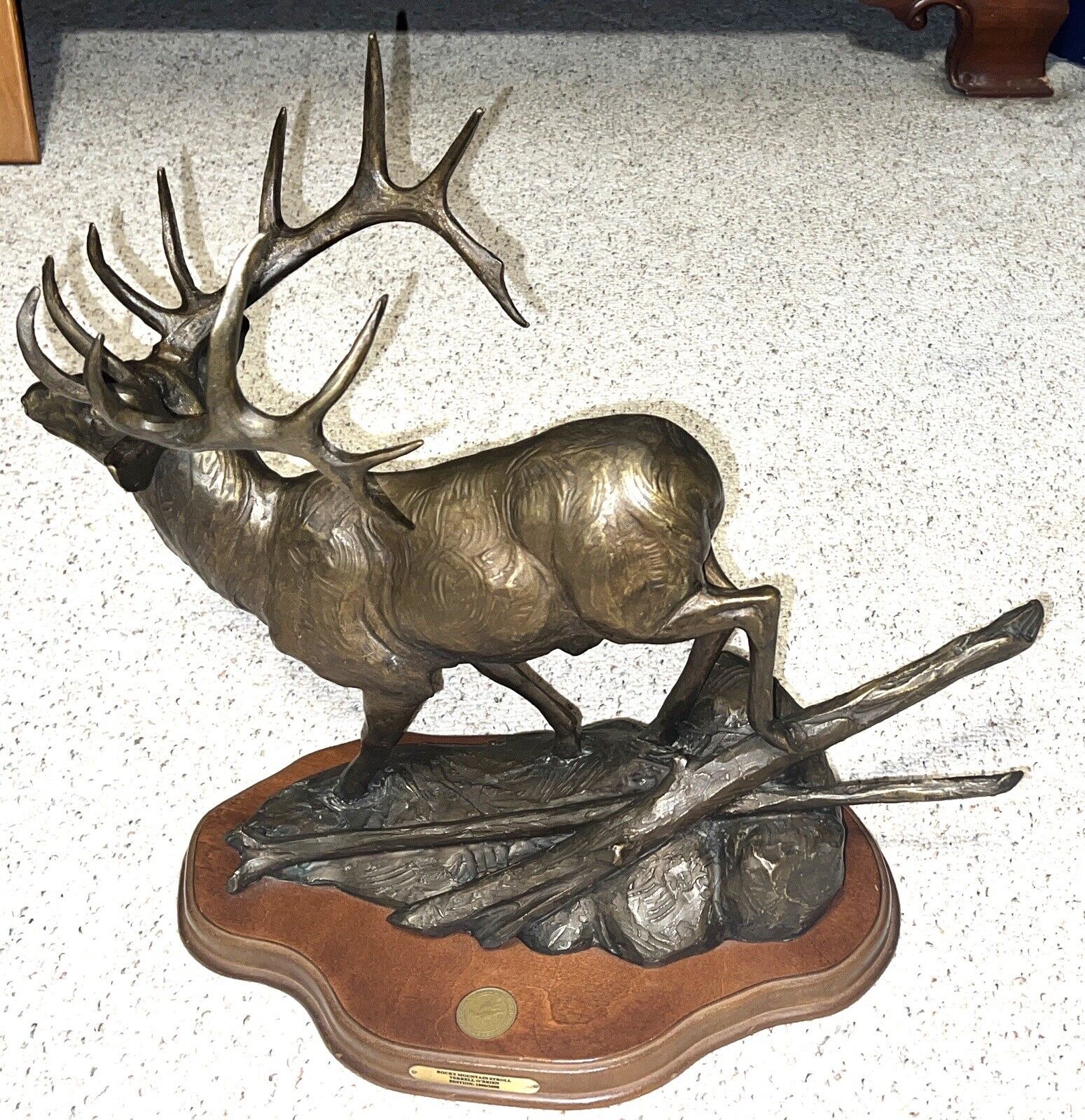National Wild Turkey Federation Bronze Elk Statue Terrell O'Brien # 1806/2600