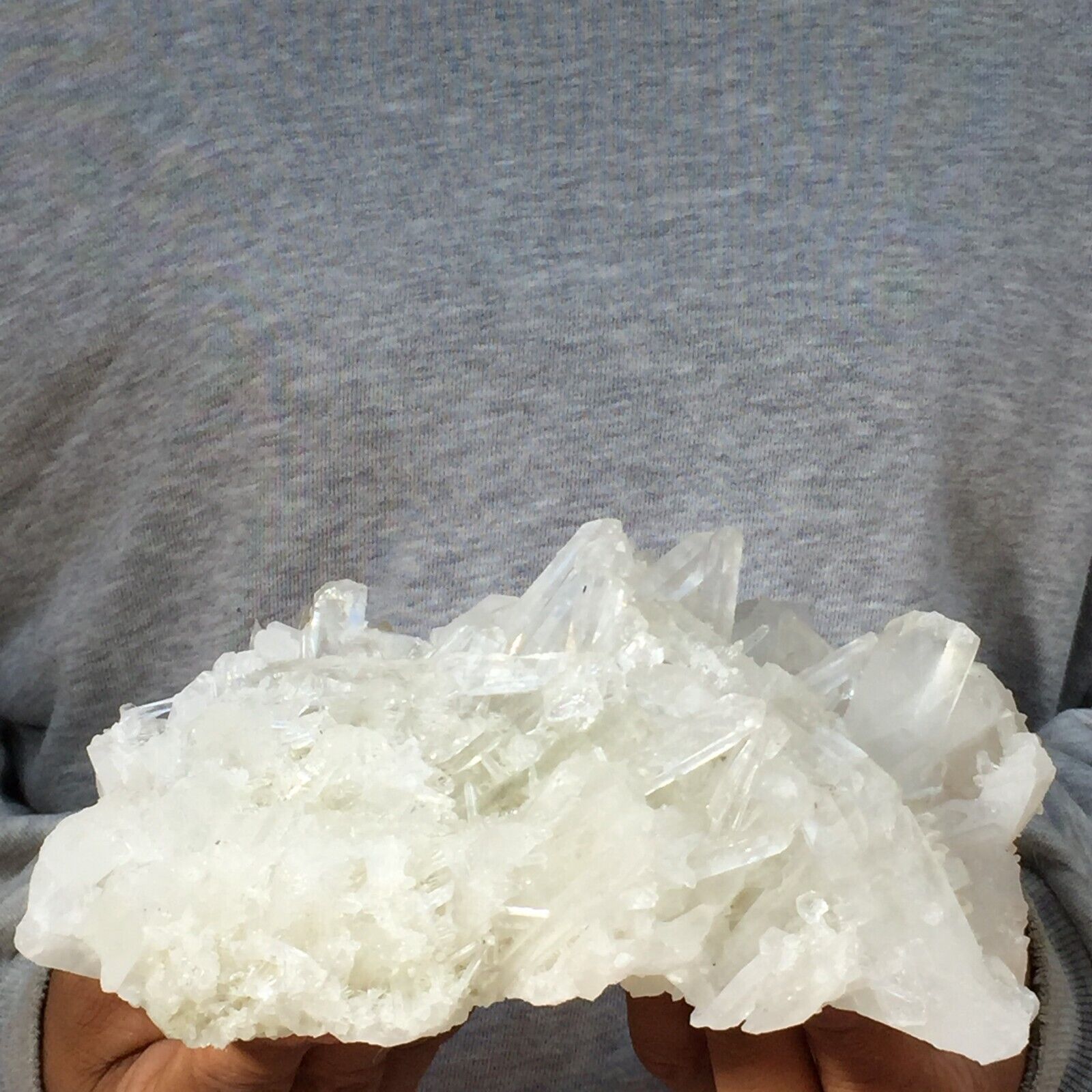 2.63lb Natural White Quartz Crystal Cluster Healing Himalaya Mineral Specimen