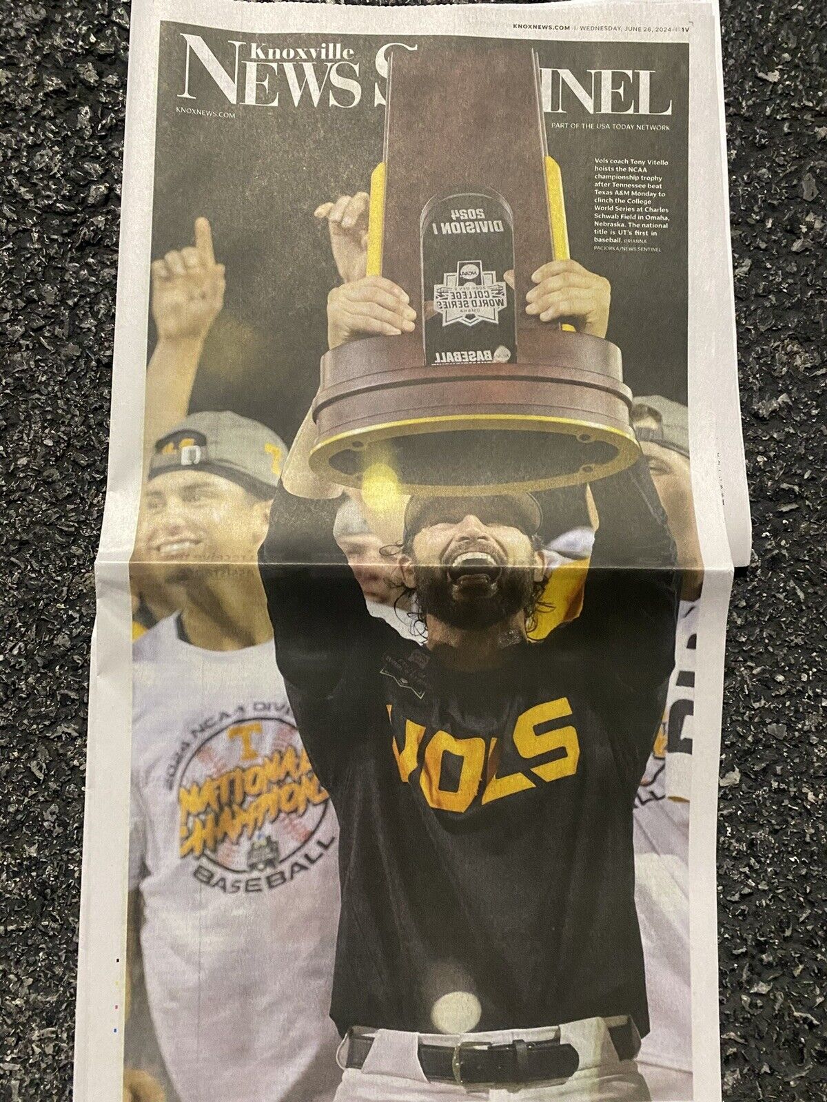Tennessee Vols June 26 2024 Knoxville News Sentinel National Champions Newspaper