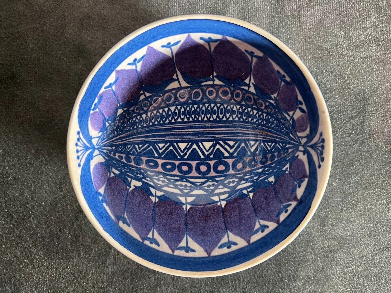 Vintage Scandinavian Pottery Bowl Royal Copenhagen Aluminia Faience