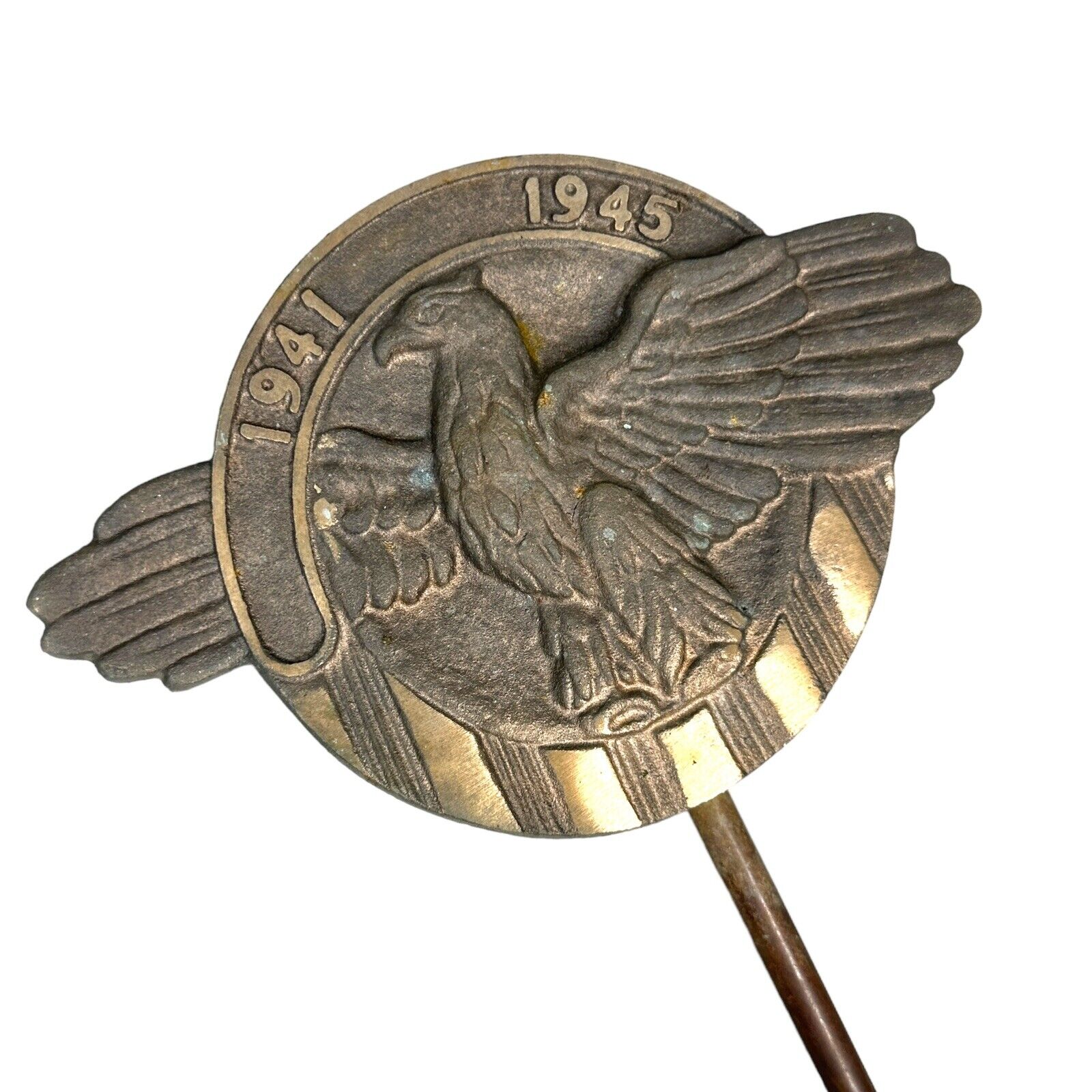 World War II 1941-1945 Veteran Memorial Maker Metal Vintage