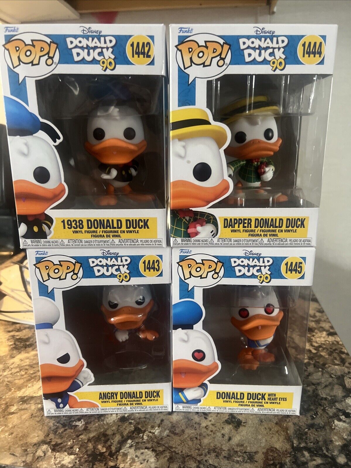 Funko Pop Vinyl: Disney - Donald Duck 90 1442-1445