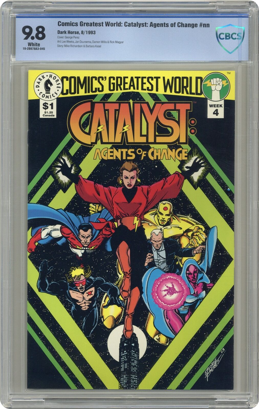 Comics Greatest World Catalyst Agents Of Change #1 CBCS 9.8 1993 19-2B978A3-045
