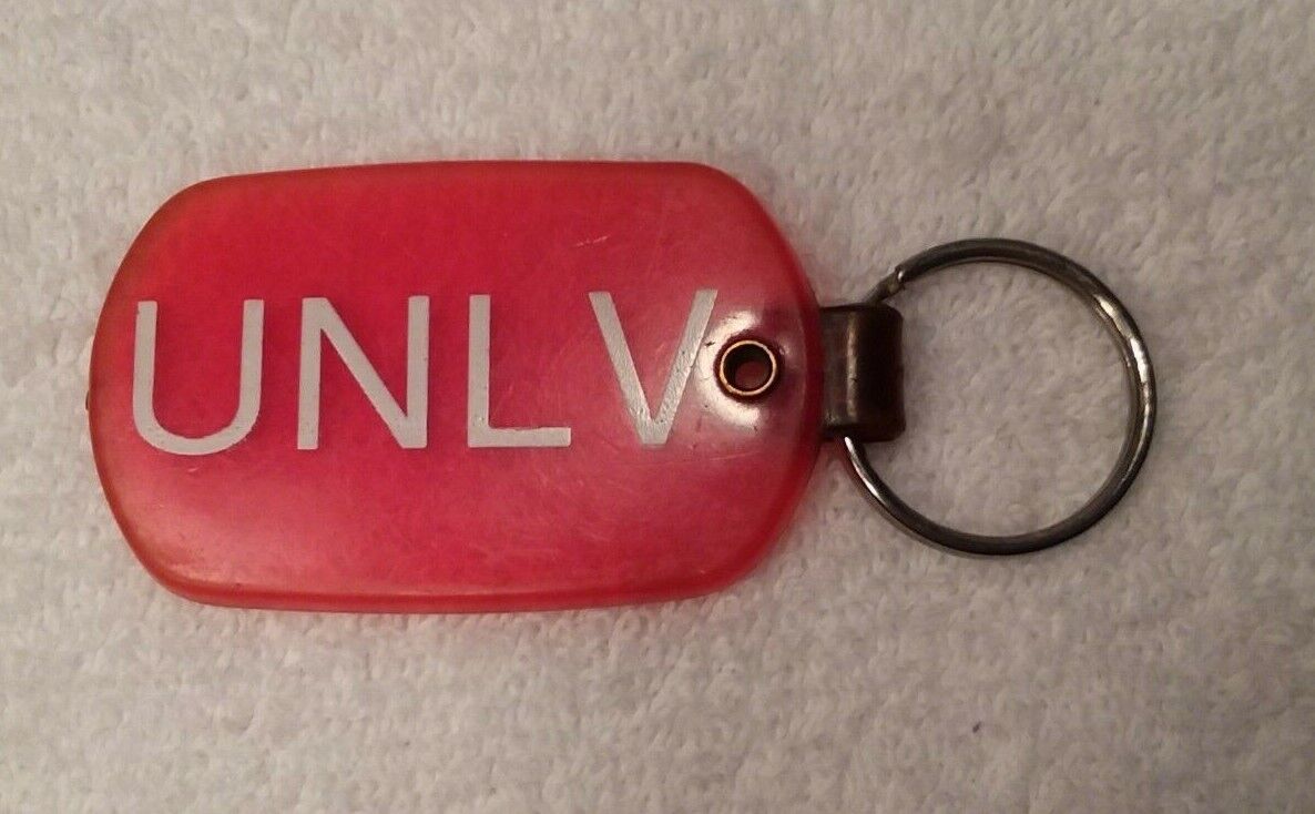 UNLV Red Plastic Keychain 1989