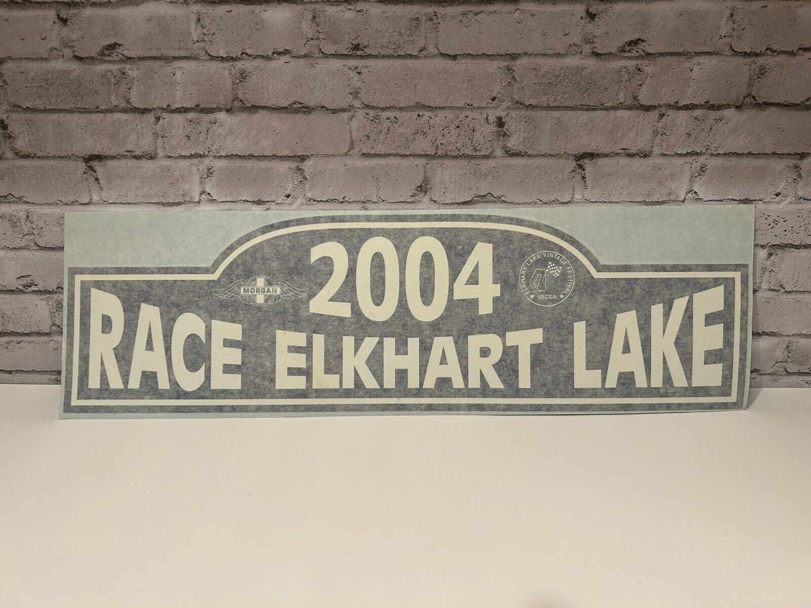 2004 Race Elkhart Lake Large Decal Sticker 18”X 5 1/4” Morgan