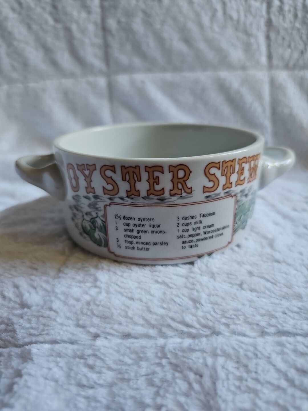 Vintage Ljungberg Collection New Orleans LA Oyster Stew Soup Bowl 