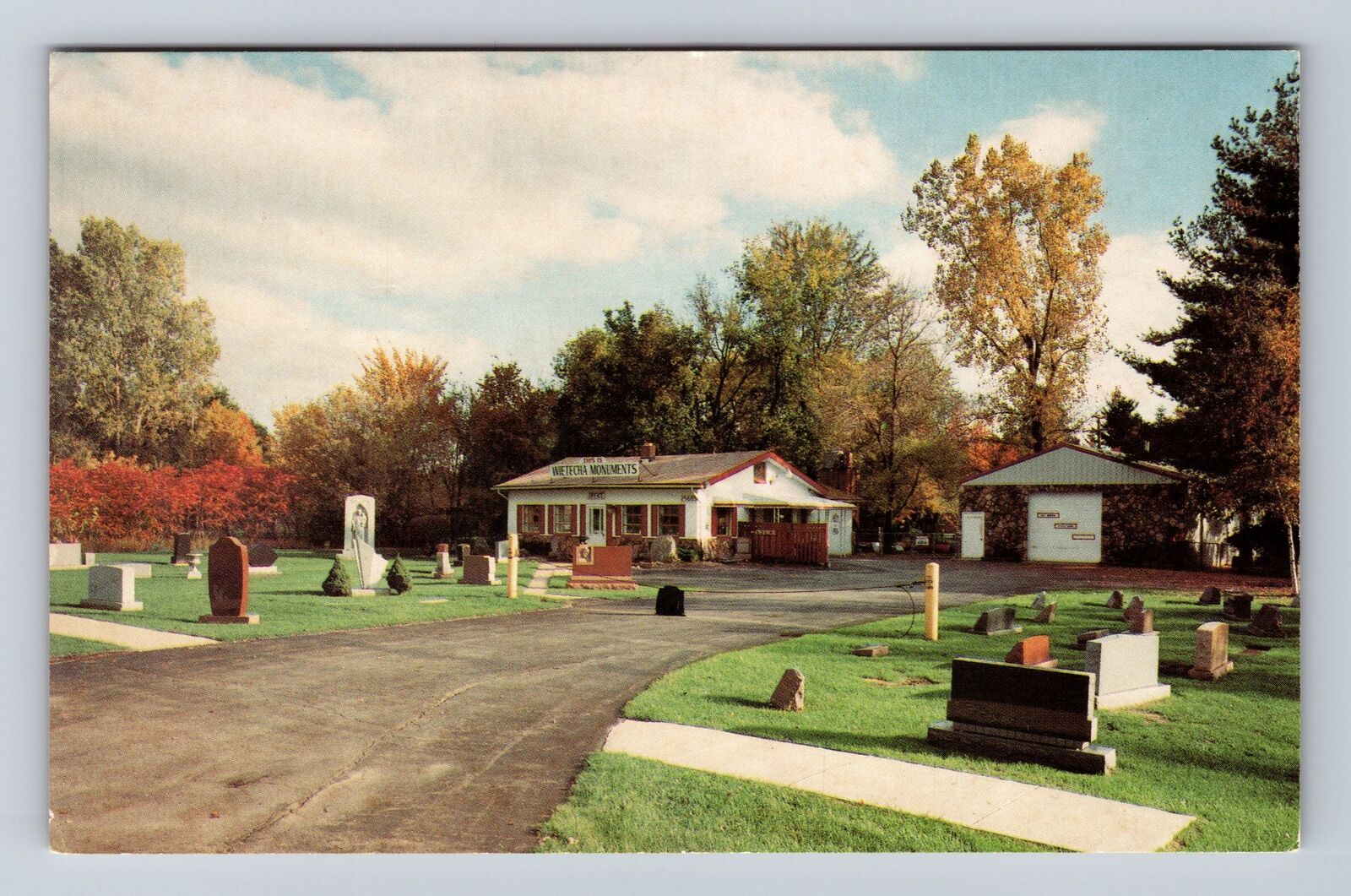 Southfield MI-Michigan, Wietecha Monument Co, Advertising Vintage Postcard