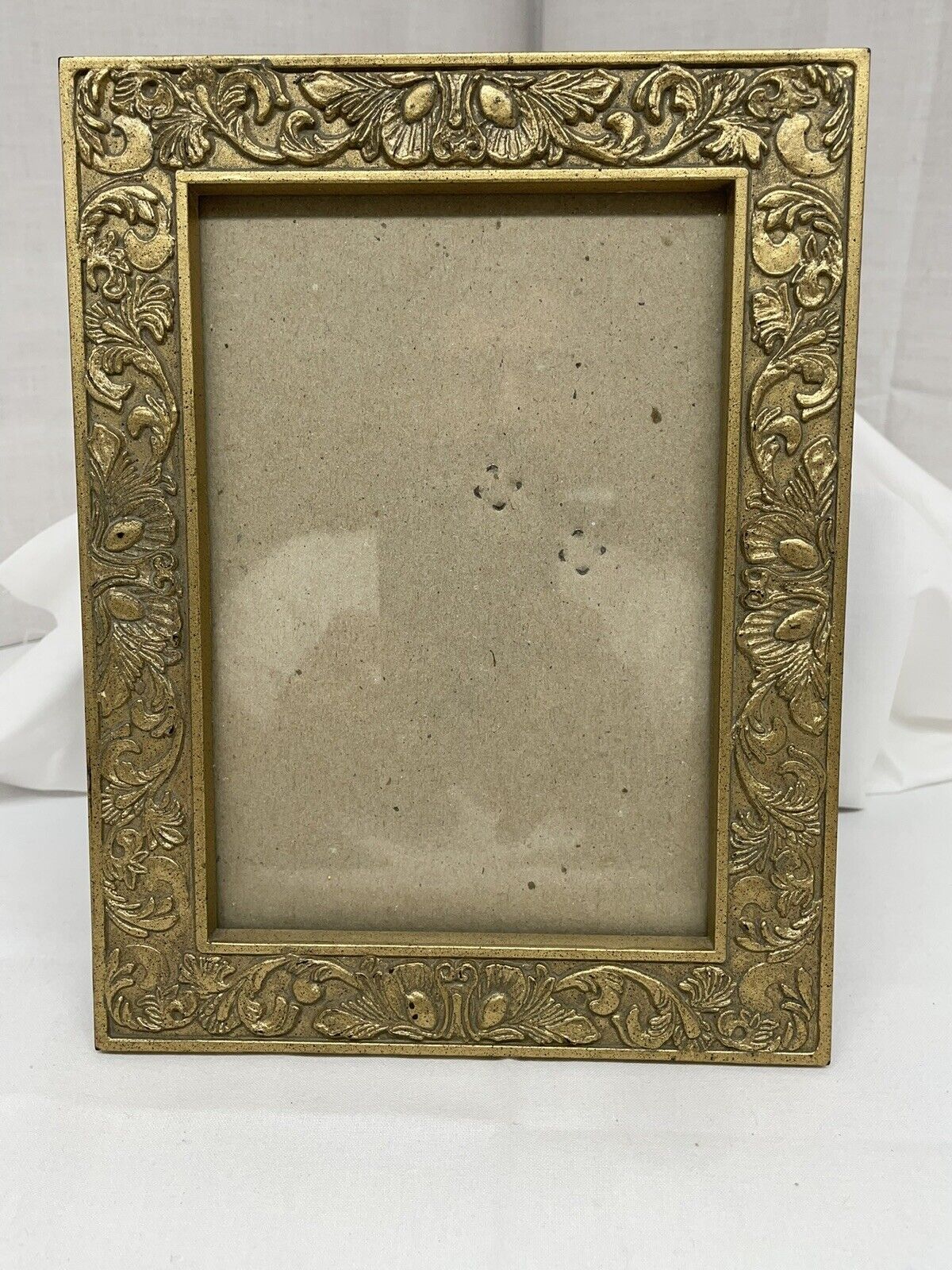 Fetco 1989 Vintage Ornate Gold Tone Wood Photo Frame 8.5 × 6.5