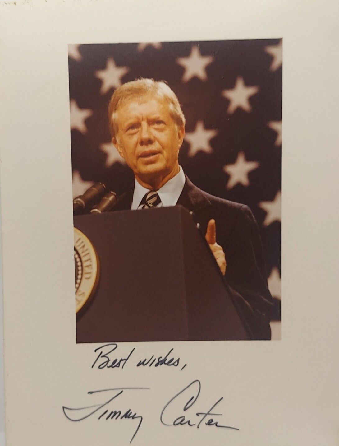President Jimmy Carter Signed Full Signature 8x10 Photo