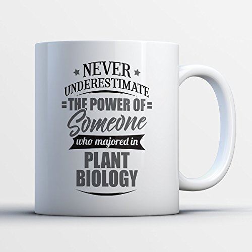 Plant Biology Coffee Mug - Never Underestimate Plant Biology - Funny 11 oz White