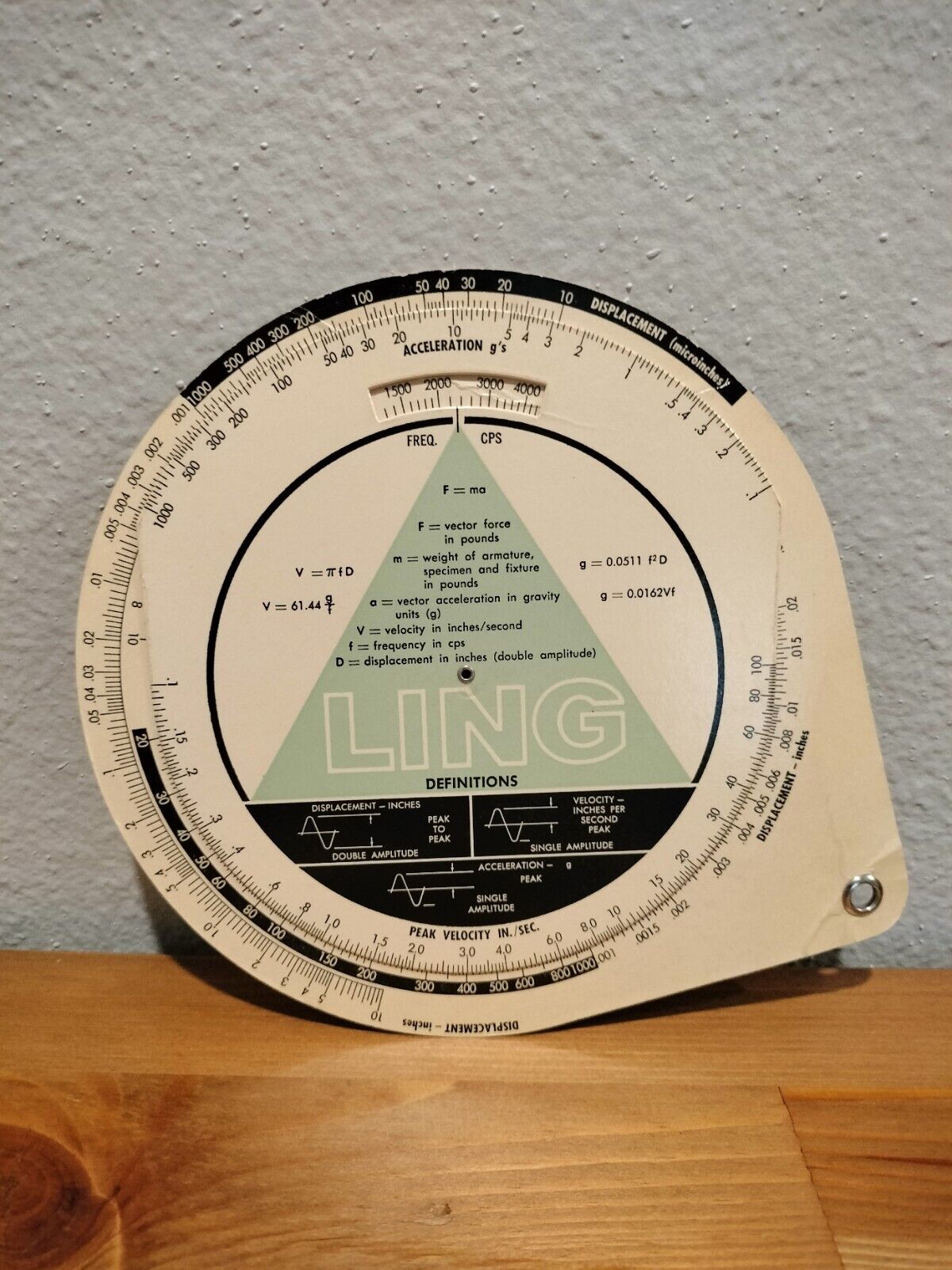 Vintage Ling Electronics Circular Slide Rule LTV Altec Inc. USA Calculation