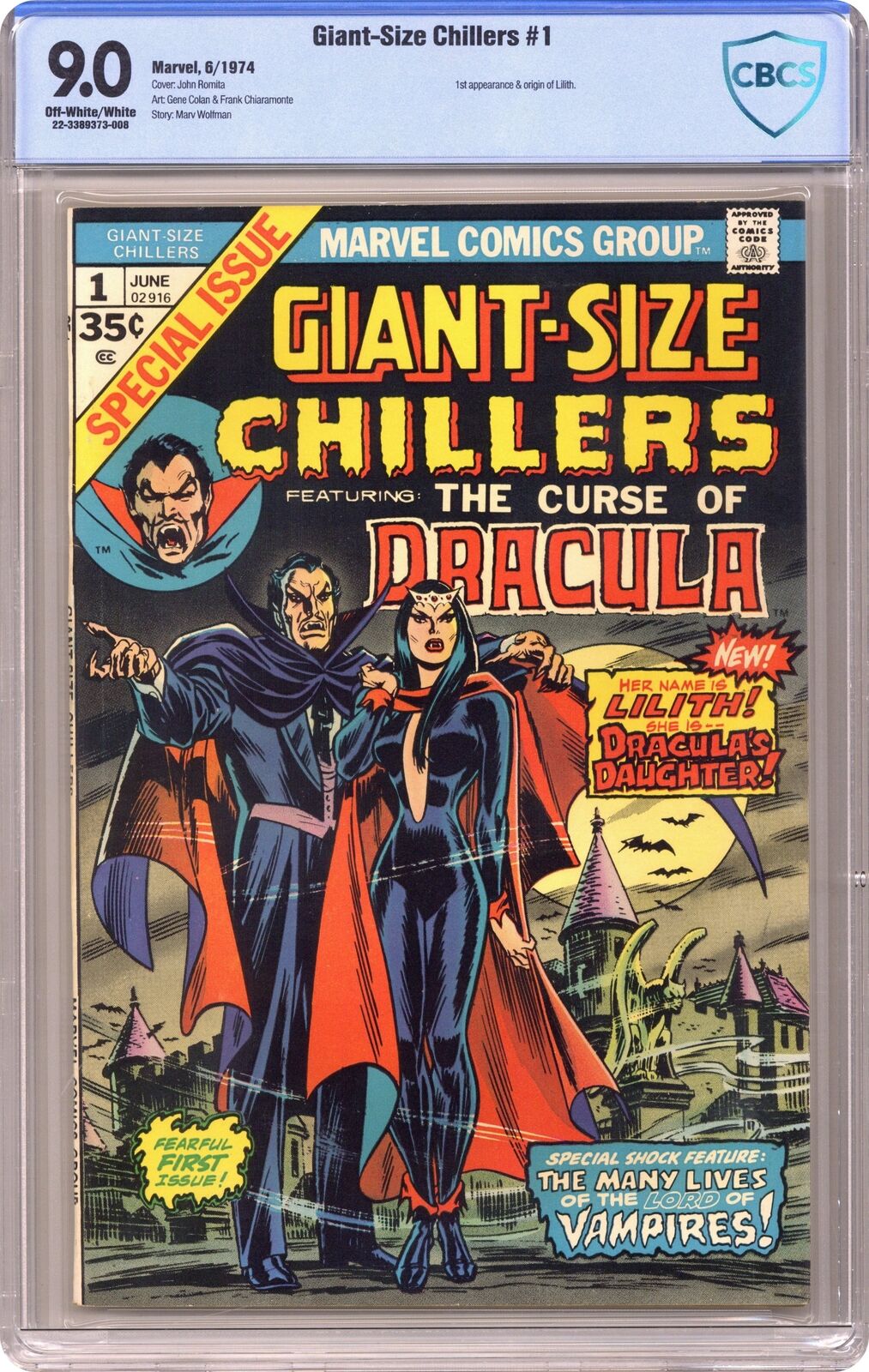 Giant Size Chillers Featuring Dracula #1 CBCS 9.0 1974 22-3389373-008