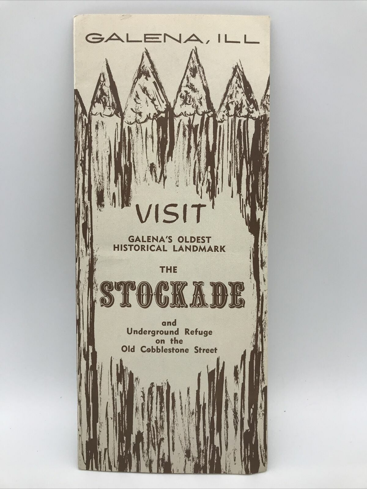 1980 THE STOCKADE GALENA'S OLDETS HISTORICAL LANDMARK Illinois Travel Brochure