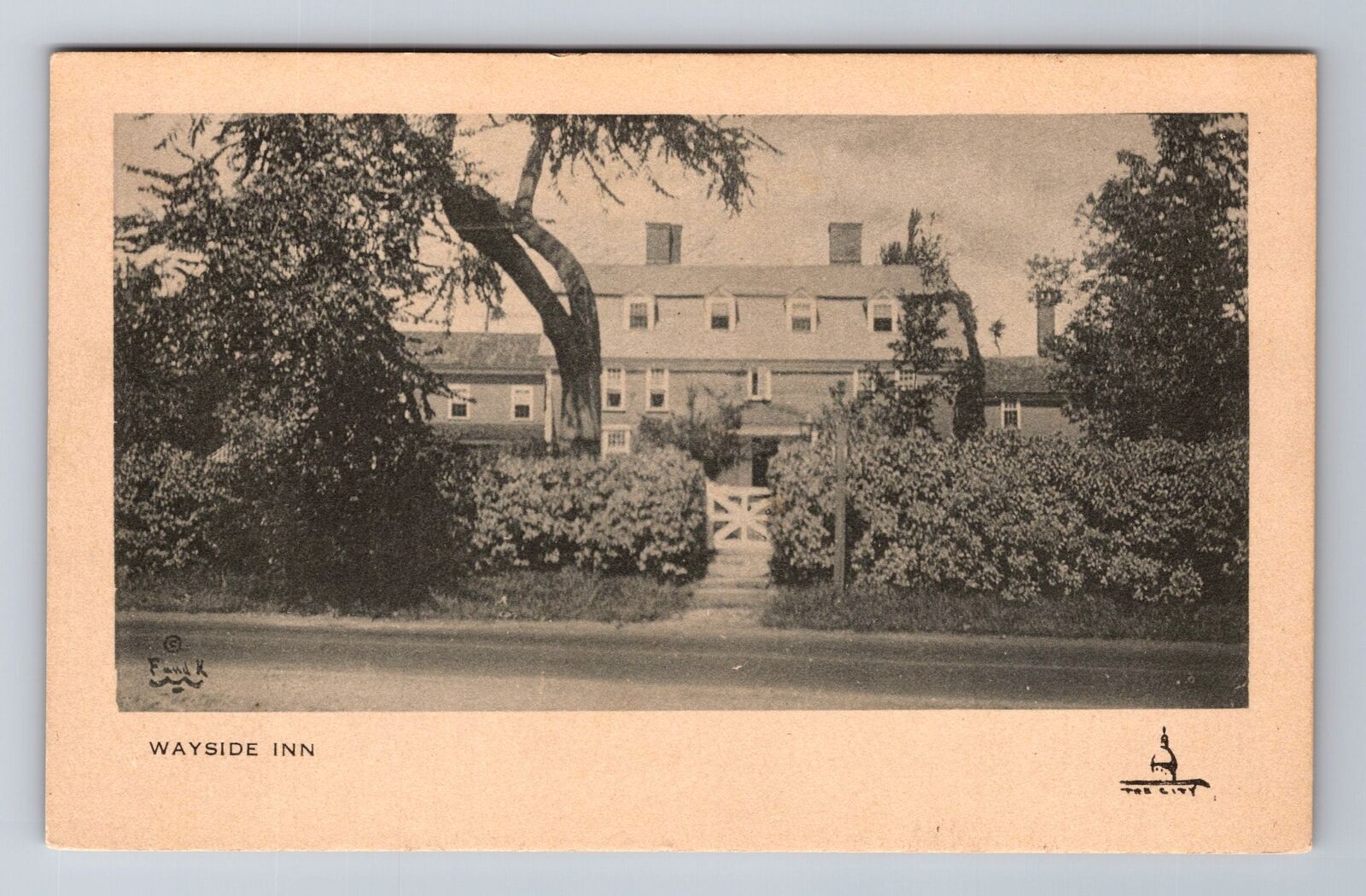 Sudbury MA-Massachusetts, Wayside Inn, Advertising, Antique, Vintage Postcard