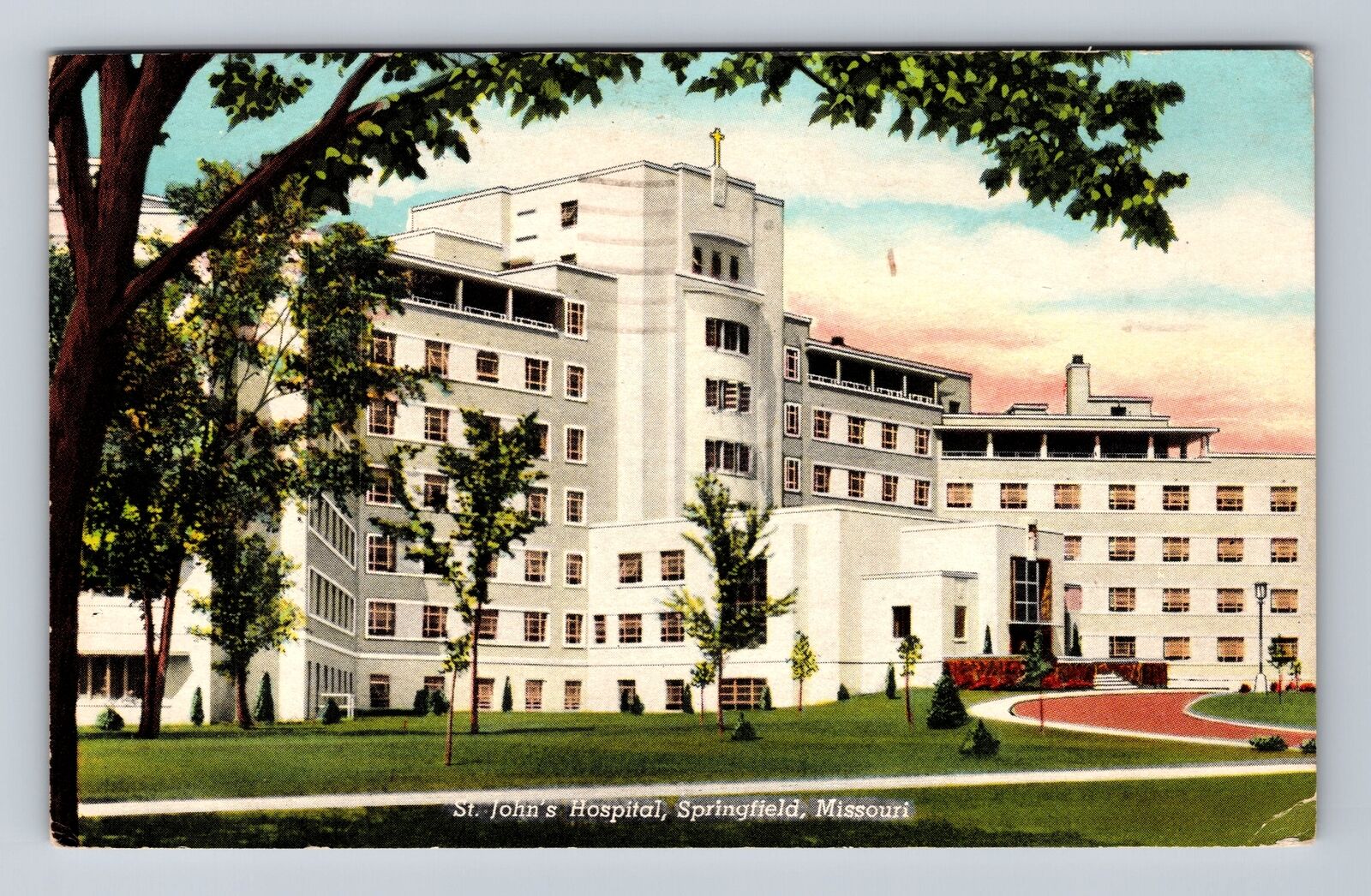 Springfield MO-Missouri, St John\'s Hospital, Antique, Vintage c1955 Postcard