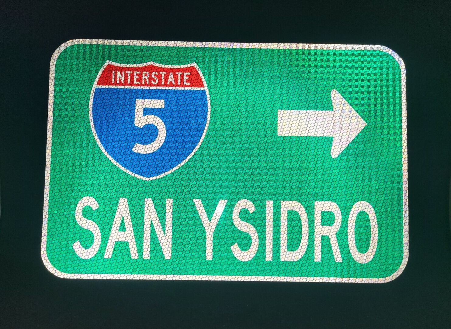 SAN YSIDRO Interstate 5 California route road sign 18\