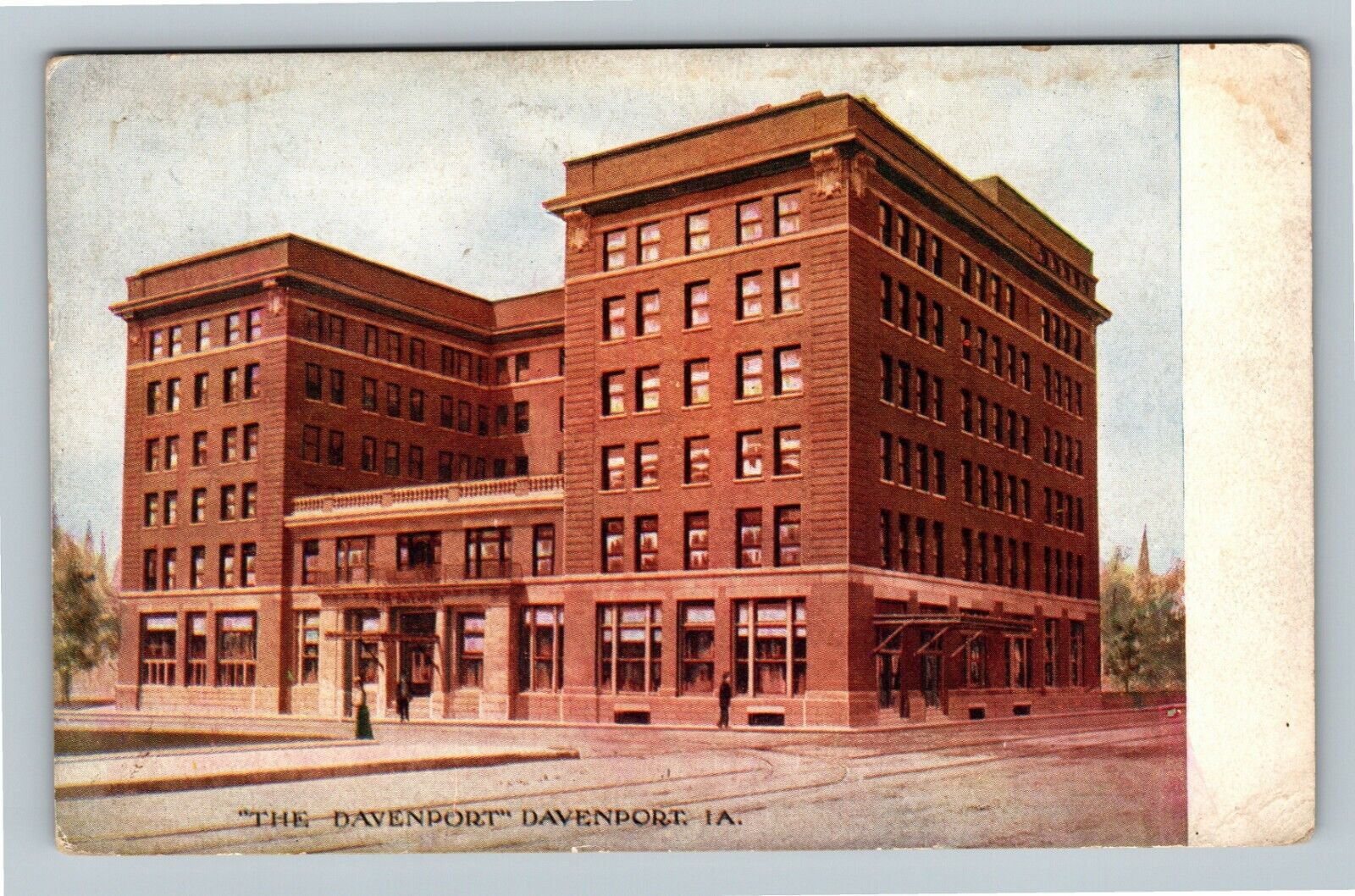 Davenport IA, The Davenport, Iowa c1912 Vintage Postcard