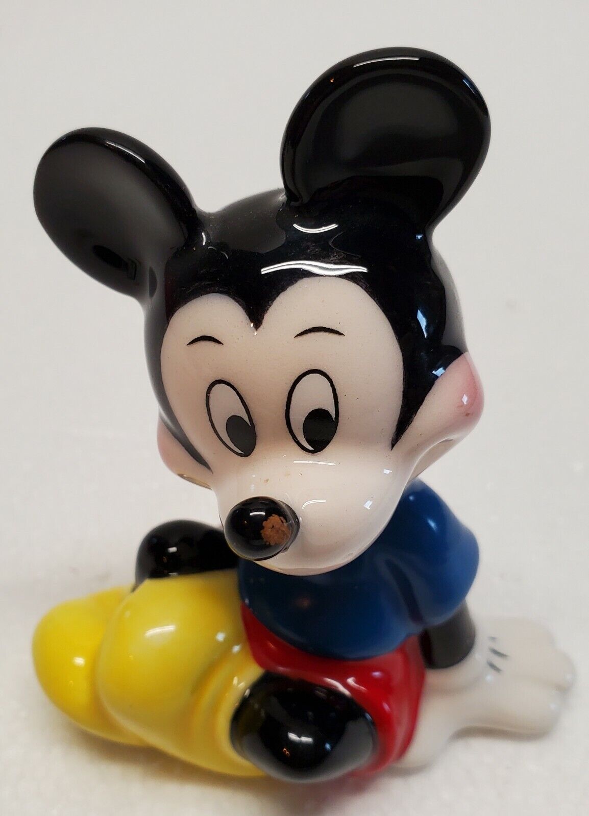 VTG Disney  MICKEY MOUSE FIGURINE Happy Classic Mickey With Blue Shirt
