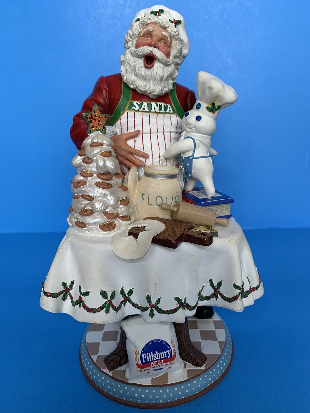 Danbury Mint Pillsbury Doughboy Santa’s Little Helper 10” Figure Santa Claus