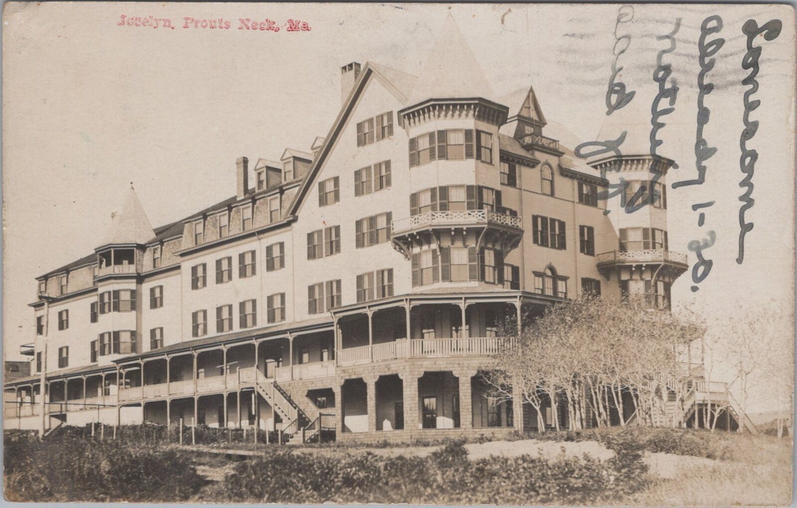 Jocelyn, Prouts Neck, Maine 1908 RPPC Photo Postcard