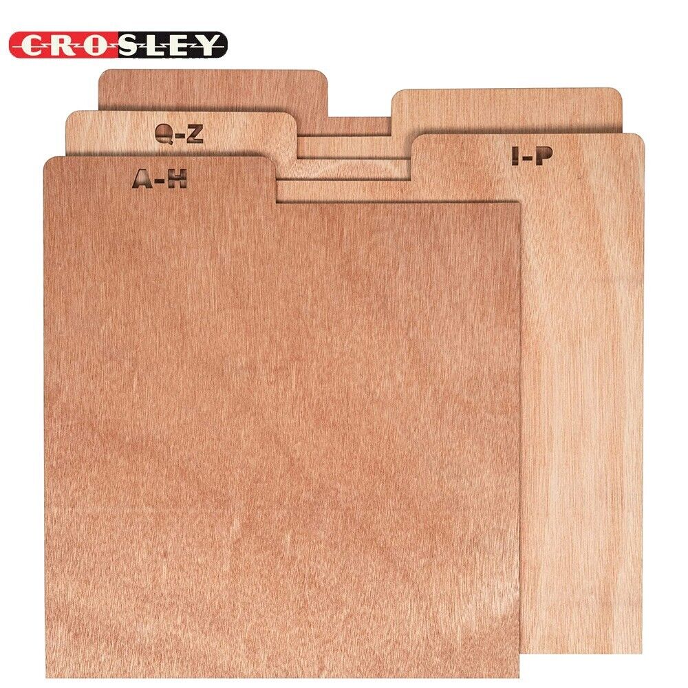 Crosley AC1045A-NA A-Z Wooden Crate Dividers (Set of 5), Natural