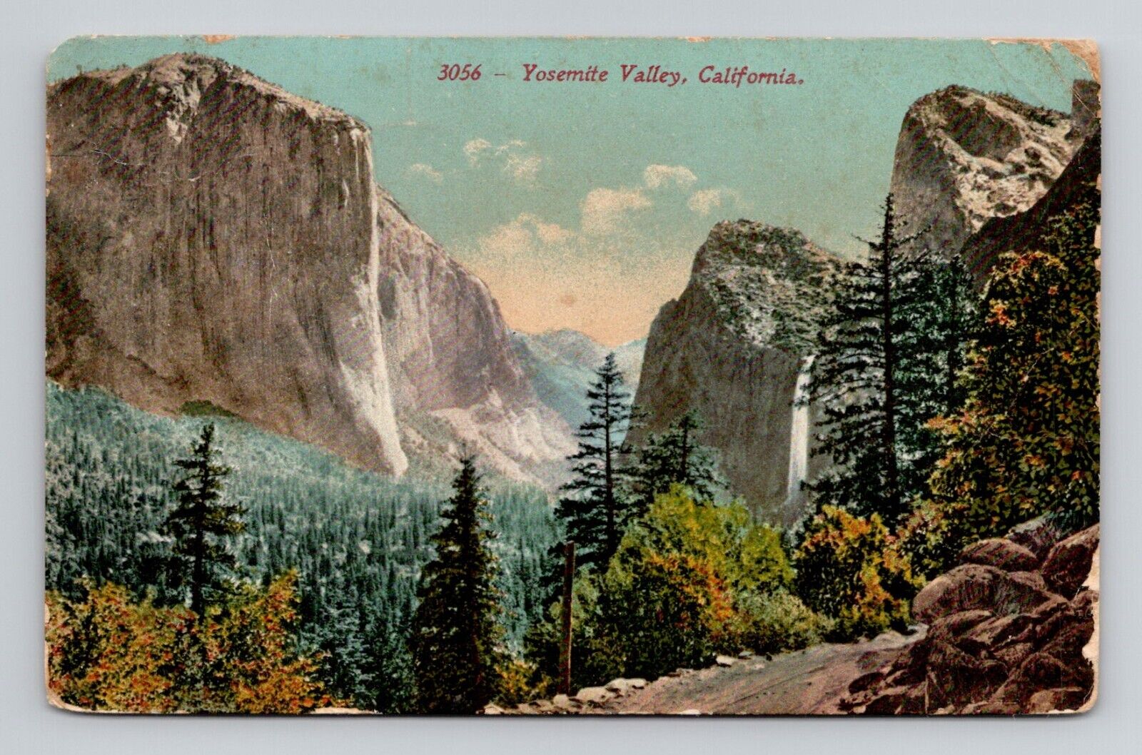 Postcard Yosemite Valley California CA, Antique M1