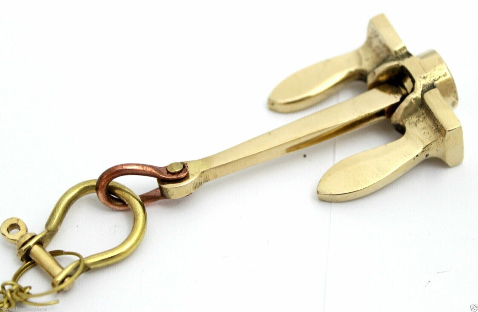 Keychain Vintage Look Keyring Handmade Anchor Design Brass keychain Nautical