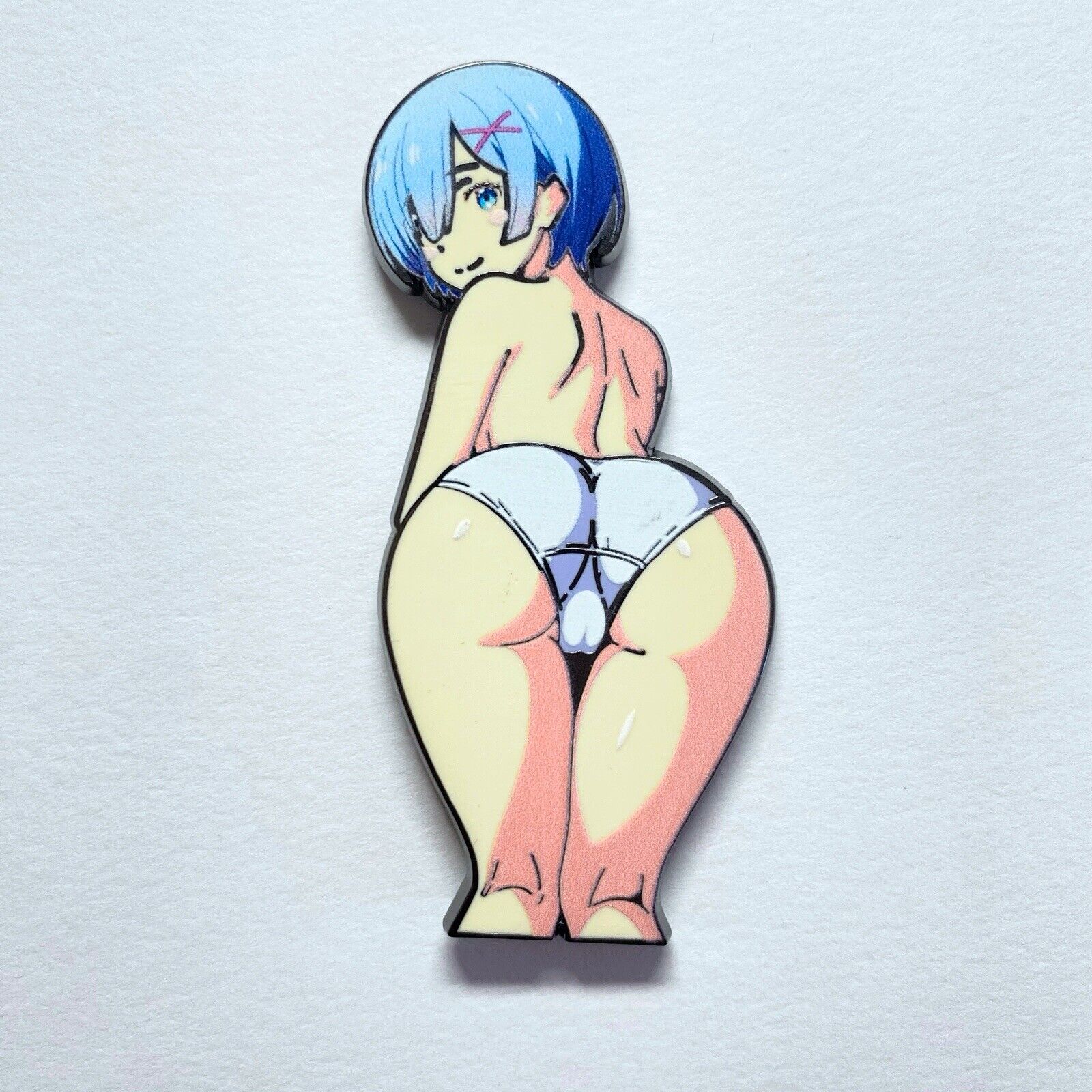 Re:Zero Rem Enamel Pin Sexy Doujin Waifu Girl Lewd Anime Hentai Art Goddess 64mm