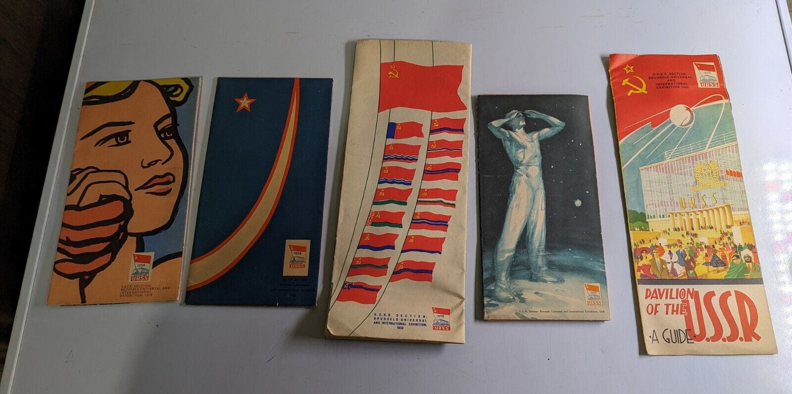 Lot Of (5) Vintage 1958 USSR Soviet Russia Pamphlets Propaganda
