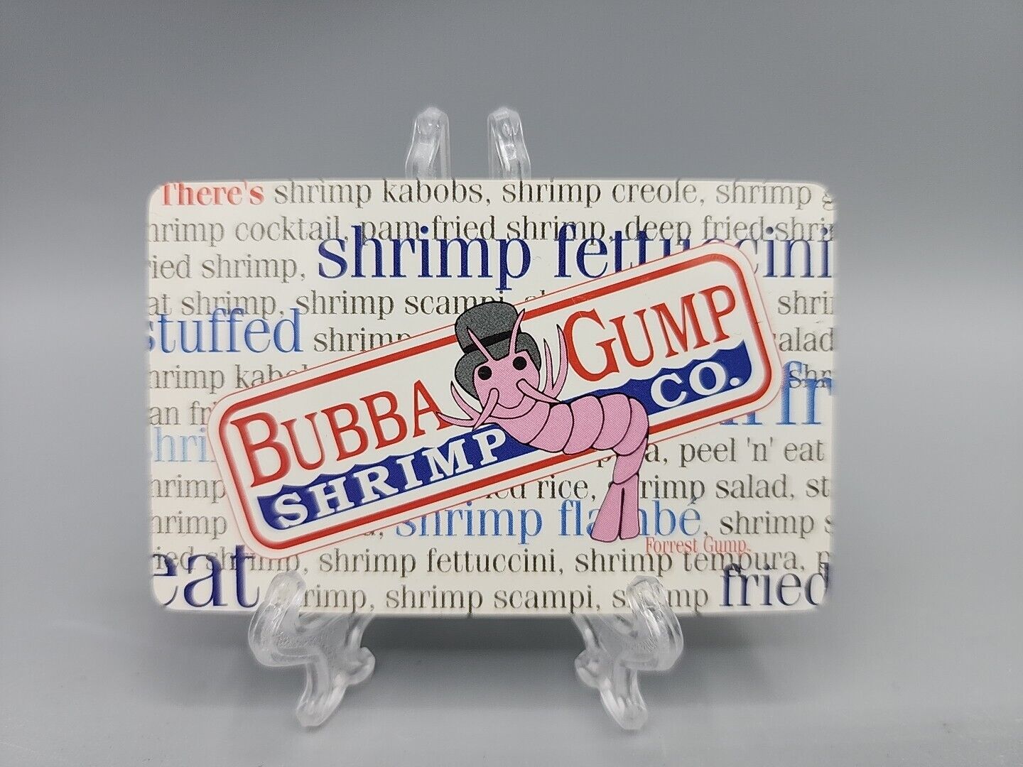 Bubba Gump Shrimp Co. Plastic Wallet Trading Card 1994 Paramount Forrest Gump 
