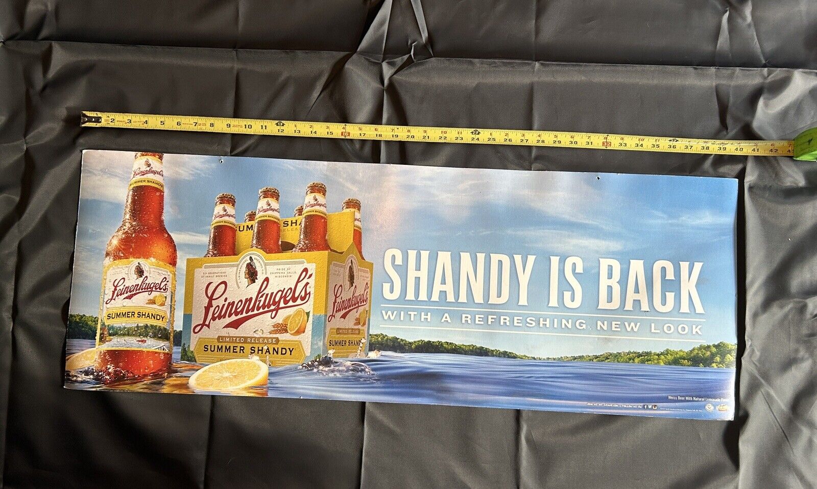 3 Foot Leinenkugel’s Summer Shandy 2-Sided Cardboard Beer Sign