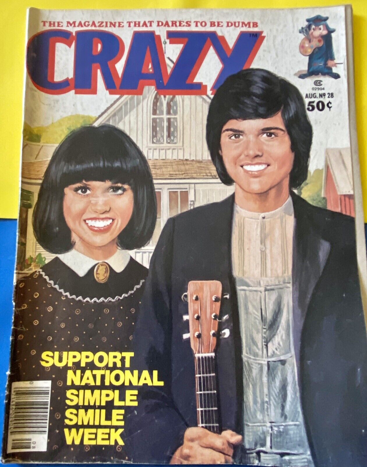 Vintage CRAZY Magazine Donny & Marie Cover #28 August 1977 Issue
